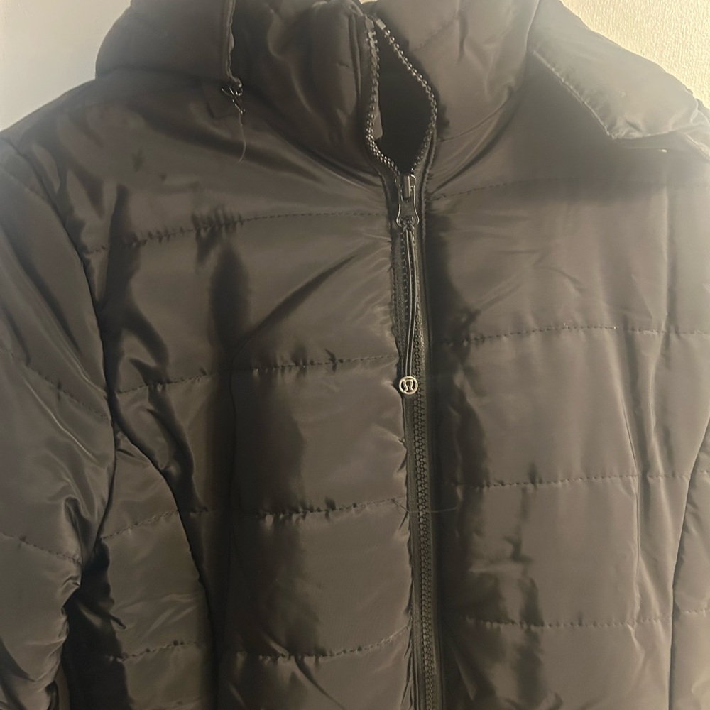 Black Quilted Hooded Puffer Jacket